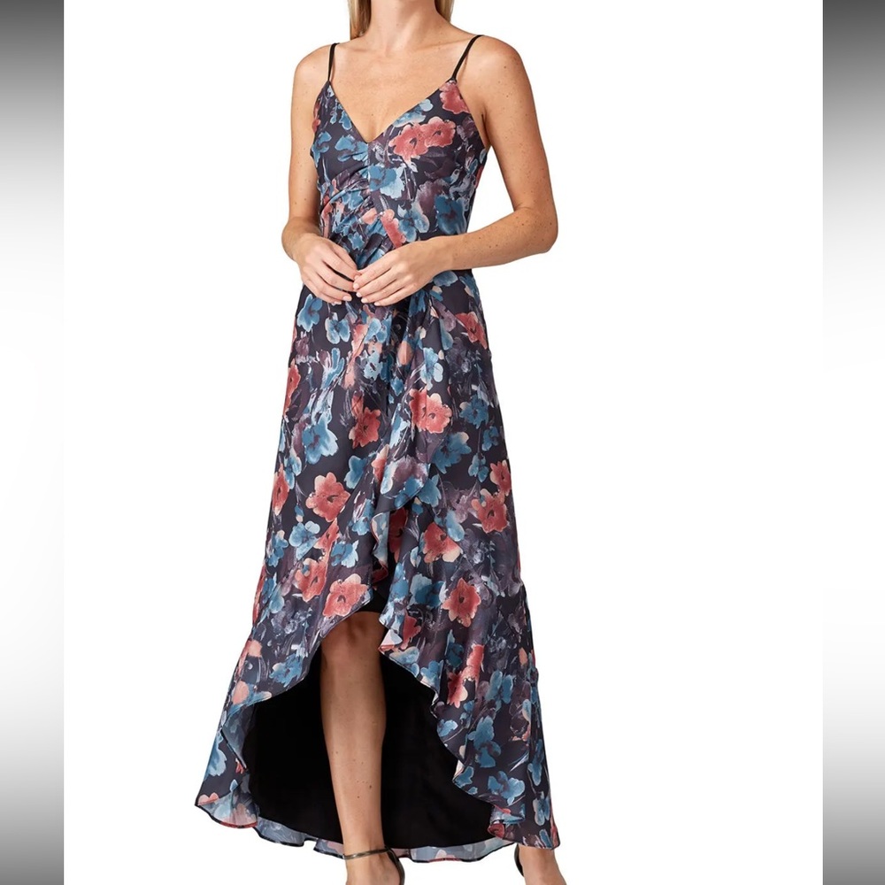 Harlyn Dark Floral High Low Dress